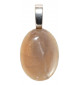 Pendentif Pierre de lune beige