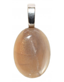 Pendentif Pierre de lune beige