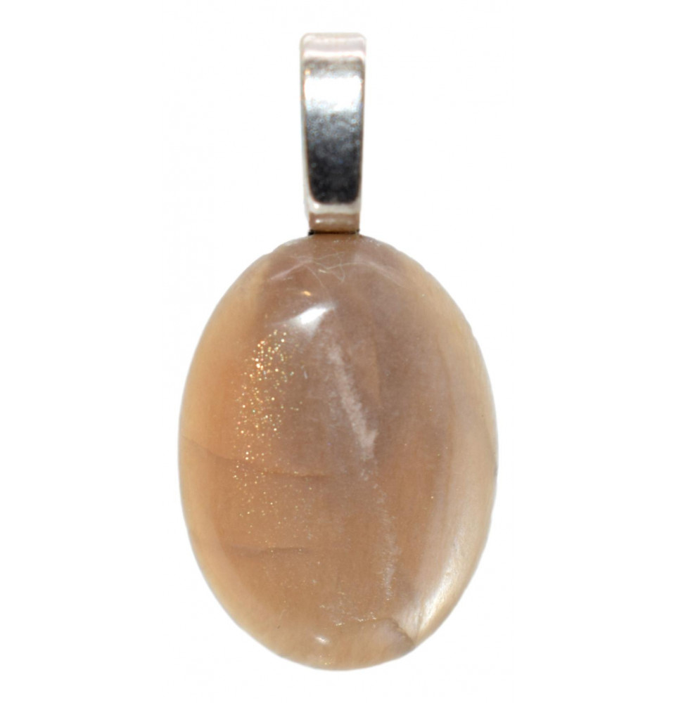 Pendentif Pierre de lune beige