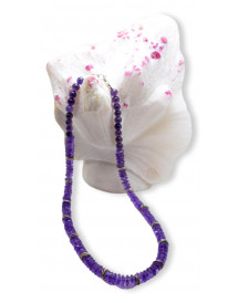Collier en disques facettées d'Améthyste fine
