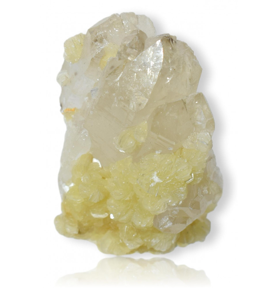 Cristal de roche et Mica jaune