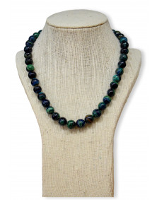 Collier en Azurite Malachite perles de 11 mm