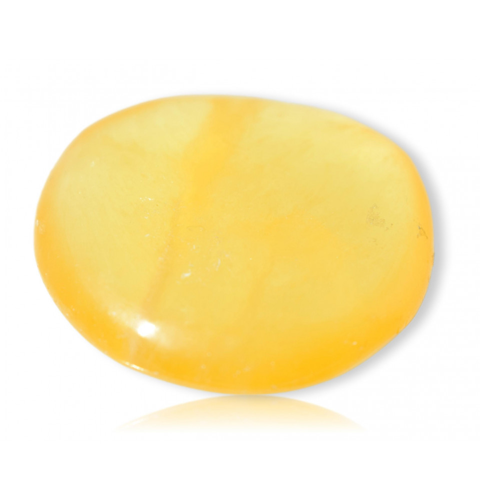 Galet calcite jaune