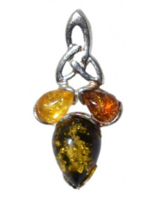 Pendentif Ambre multicolore