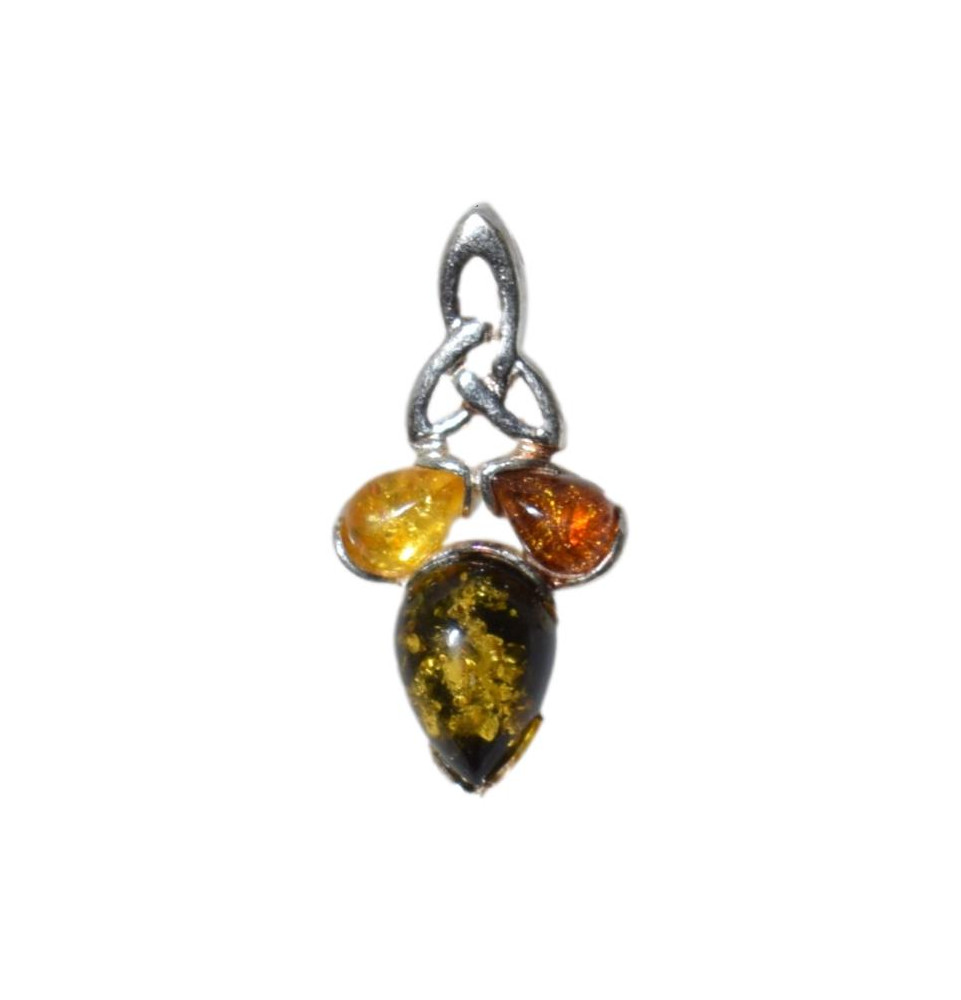 Pendentif Ambre multicolore