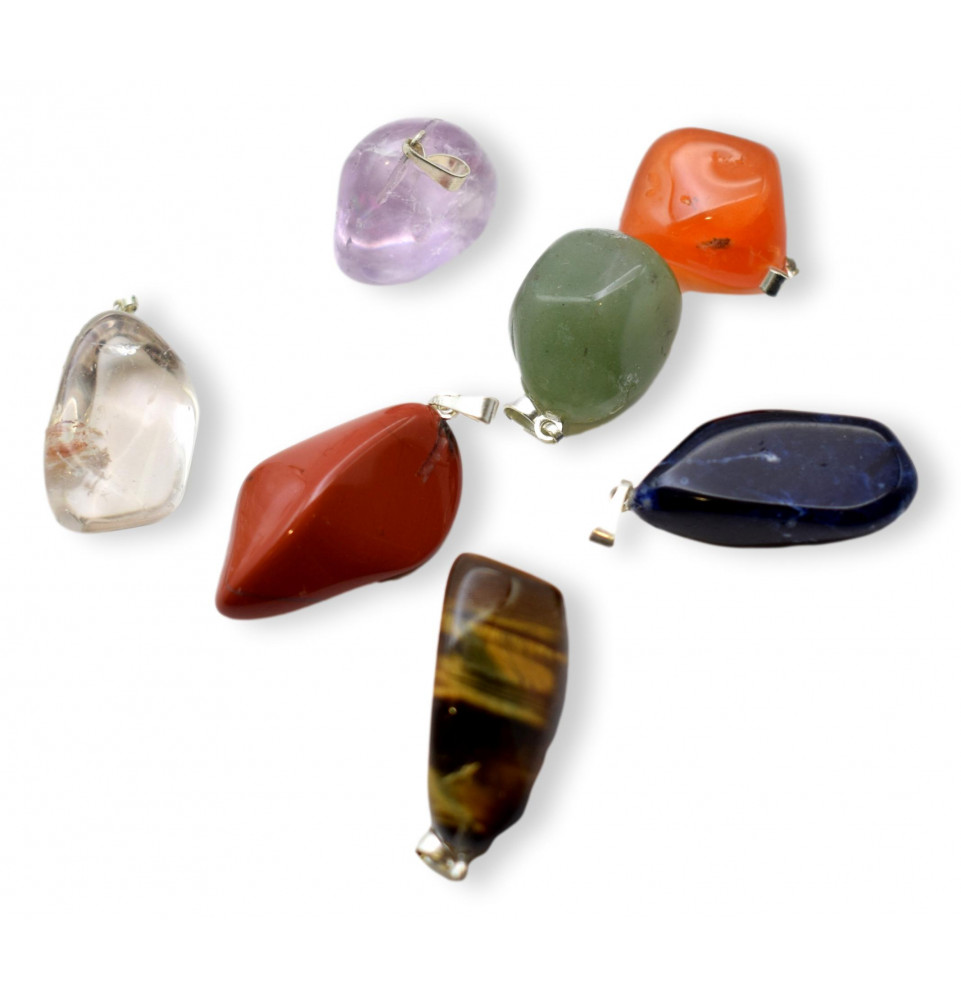 Ensemble de 7 pendentifs pour les chakras