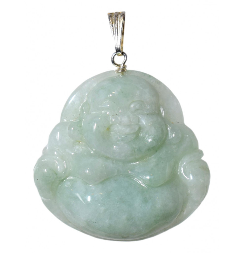 Pendentif Naruto Jade cuir et Argent massif 925