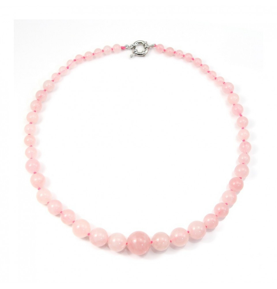 Collier en Quartz Rose