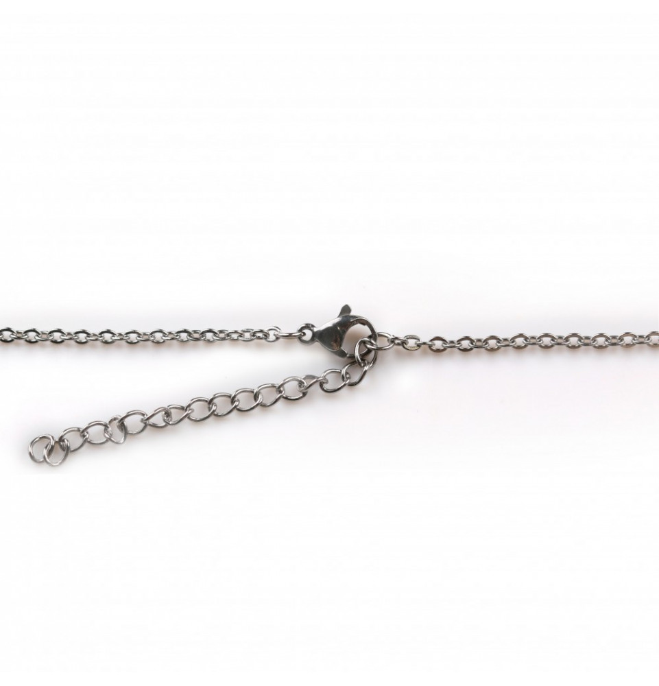 Pendentif Flacon à Parfum Avec Chaîne – Laiton & Os – 4,5 Cm – Occasion Bon État