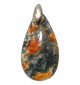 Pendentif Agate mousse orange et verte