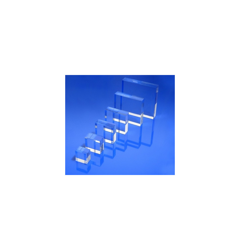 Socle plexiglas rectangulaire étroit 45x120x20 mm Socle plexiglas rectangulaire étroit 45x120x20 mm