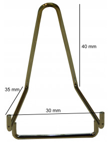 Chevalet métallique chromé, largeur de 30 mm à l'unité