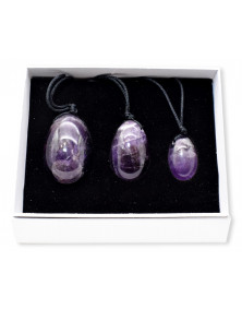 Coffret oeufs de Yoni en Amethyste