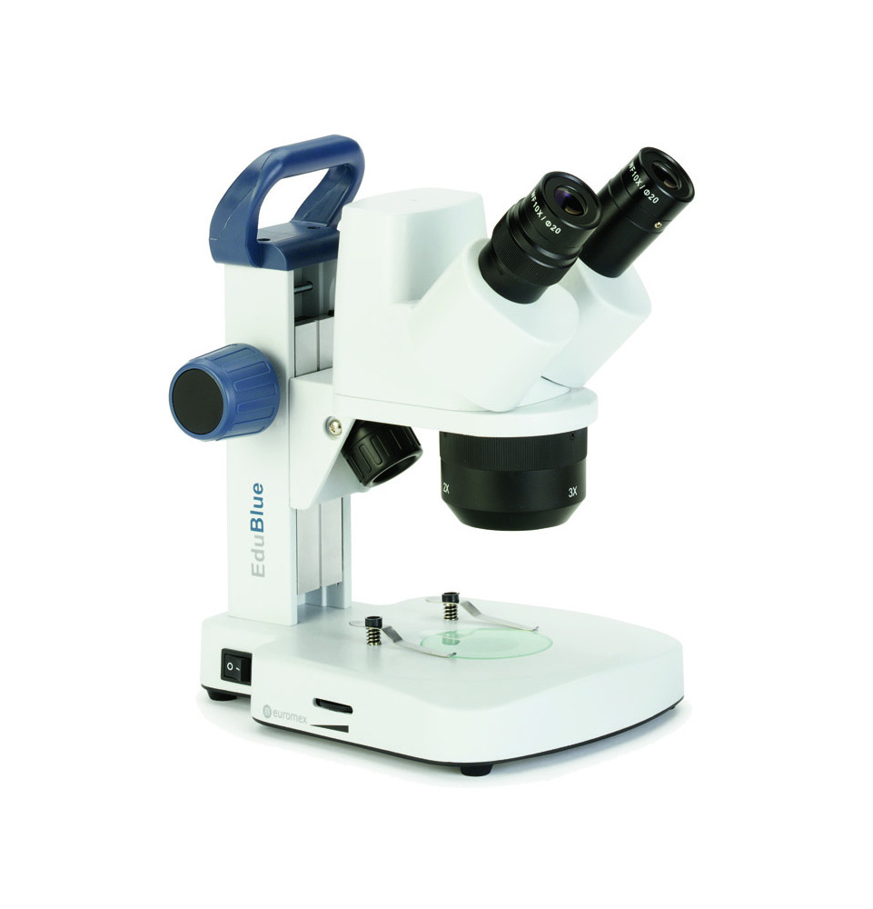 Microscope EDUBLUE crémaillère 1x/2x/3x sans fil et caméra 5 MP incorporée