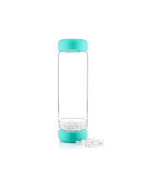 Bouteille INU! 'Ocean blue' Clear quartz