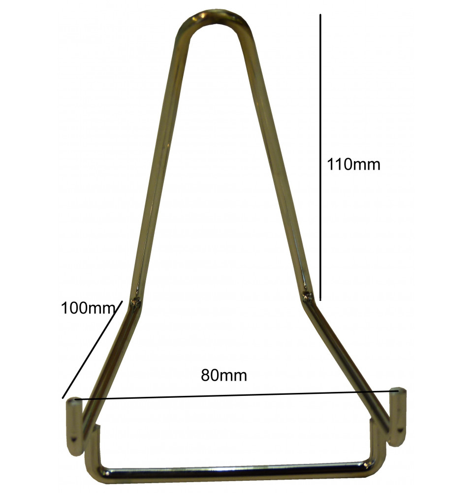 Chevalet métallique chromé Base de 80 mm à l'unité