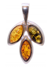 Pendentif Ambre multicolore