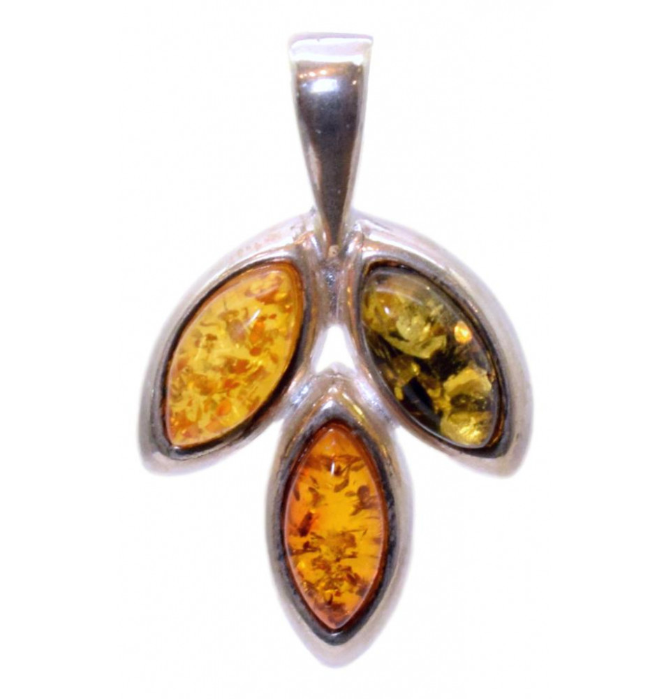 Pendentif Ambre multicolore