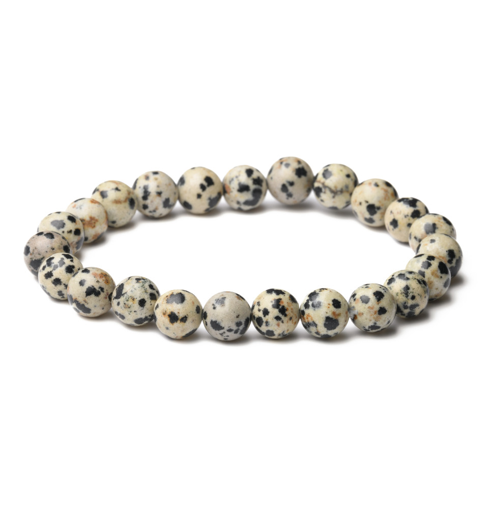 Bracelet en Jaspe Dalmatien