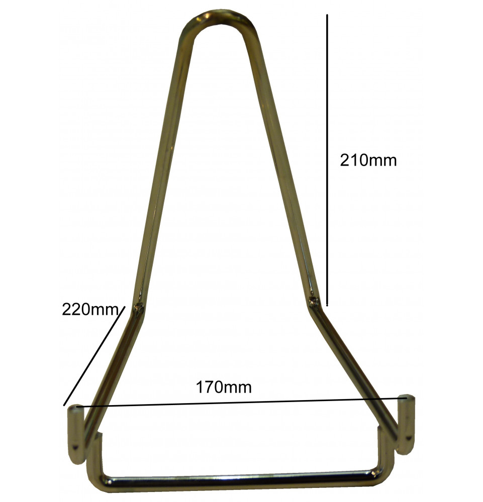 Chevalet métallique chromé Base de 170 mm à l'unité.