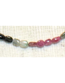 Collier en Tourmaline multicolore et onyx noir