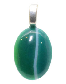 Pendentif Agate verte