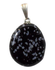 Pendentif obsidienne mouchetée