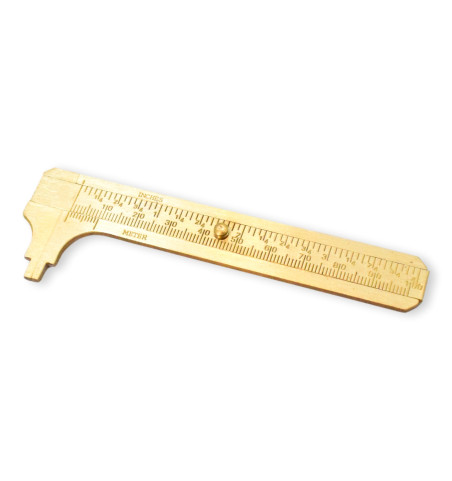 Pied à Coulisse En Laiton Vintage Double Échelle Mm/pouces 100 Mm - Outil De Mesure Précis