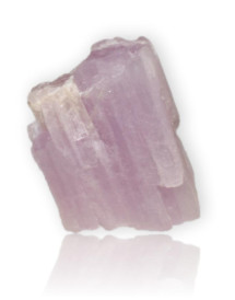Un cristal de Kunzite brute