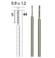 Forets  hélicoïdal diamantés 0.8 et 1.2 mm