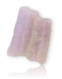 Un cristal de Kunzite brute