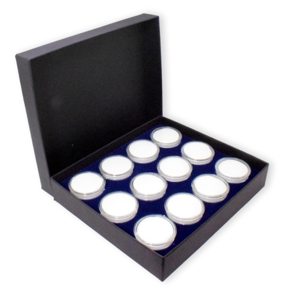 Coffret H17 avec 12 boites rondes SE01 de 27mm Coffret H17 avec 12 boites rondes SE01 de 27mm
