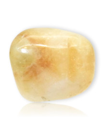 Galet de Citrine non naturelle ( améthyste chauffée )