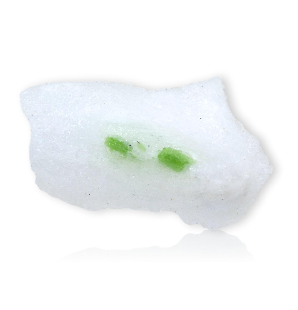 Spinelle vert sur marbre