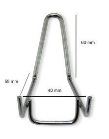 Chevalet métallique chromé Base de 40 mm à l'unité
