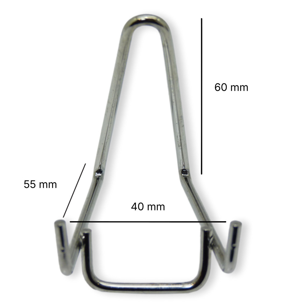 Chevalet métallique chromé Base de 40 mm à l'unité