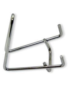 Chevalet métallique chromé Base de 90 mm à l'unité.