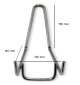 Chevalet métallique chromé Base de 135 mm à l\'unité.