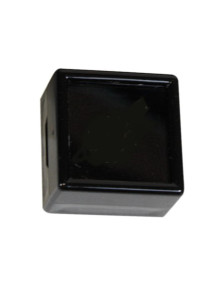 Boite dessus en verre petit, intérieur mousse noire