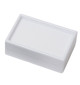 Boite dessus en verre rectangulaire, intérieur mousse blanche