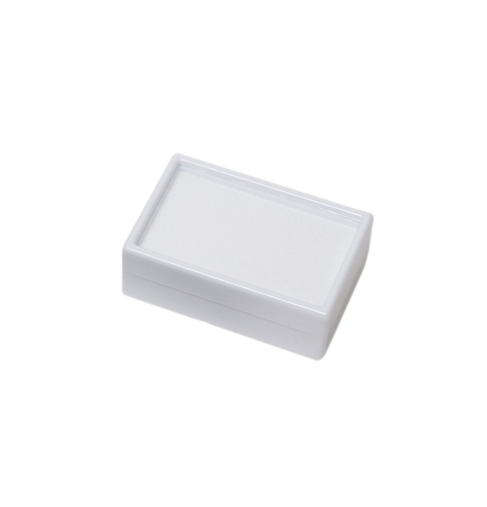 Boite dessus en verre rectangulaire, intérieur mousse blanche
