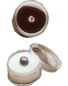 Boite ronde avec mousse noire (diamètre 27 mm)