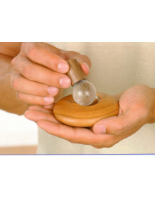 Roller de massage de Joya en Quartz rose