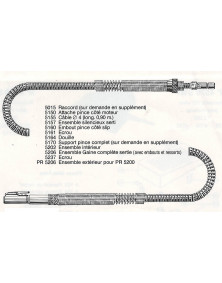 Cable interne de transmission pour moter suspendu Techdent