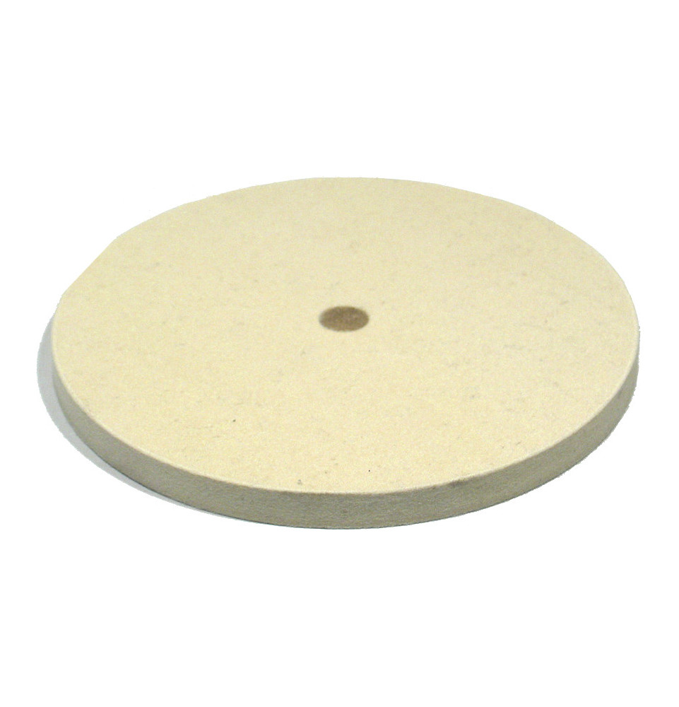 Feutre blanc Ø150 x 10 mm, alésage 1/2 pouce