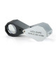 Loupe aplanatique de terrain x20 avec éclairage à LED incorporé