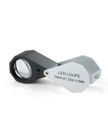 Loupe aplanatique de terrain x10 avec éclairage à LED incorporé