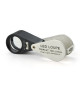 Loupe aplanatique de terrain x10 avec LED et UV incorporé