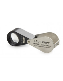 Loupe aplanatique de terrain x30 avec LED et UV incorporé