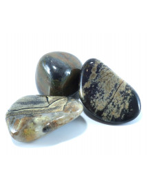 Jaspe Picasso roulée pour la lithotherapie